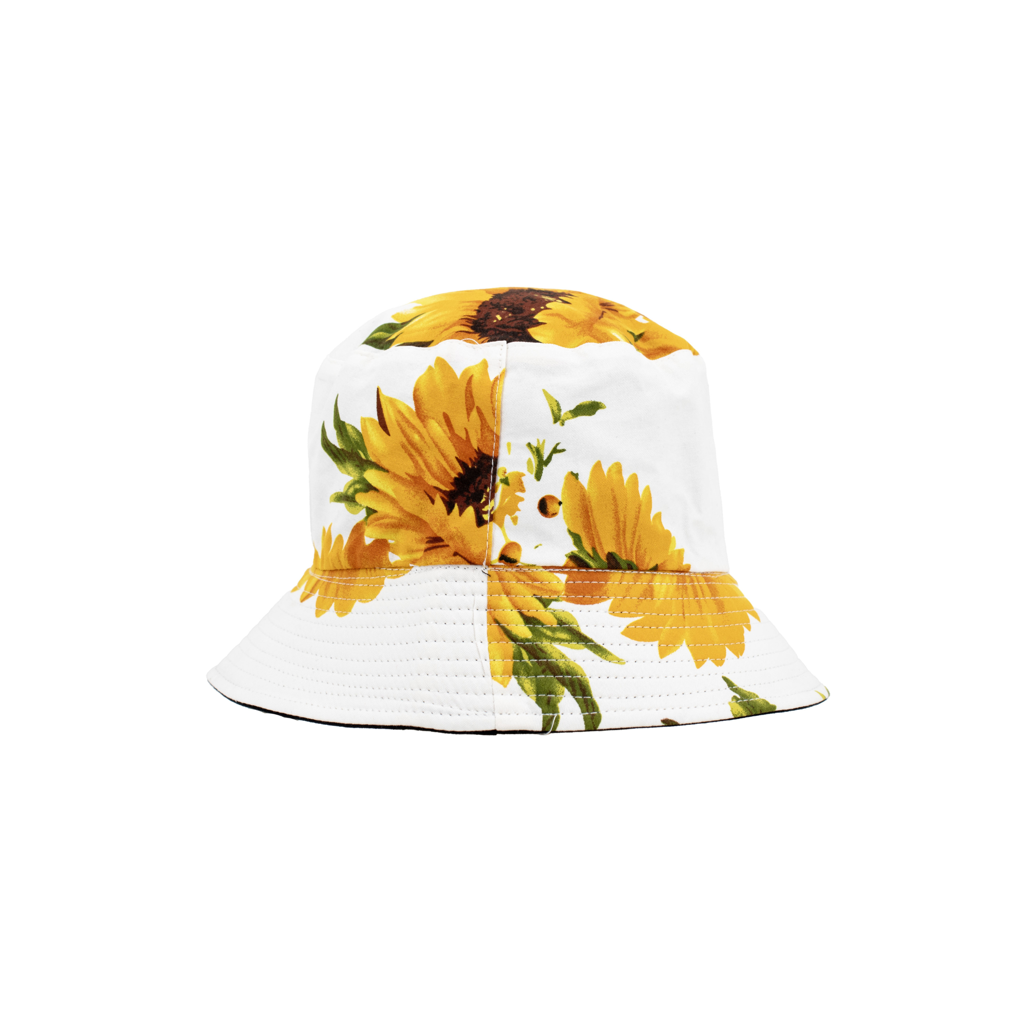 Sunflower Print Bucket Hat