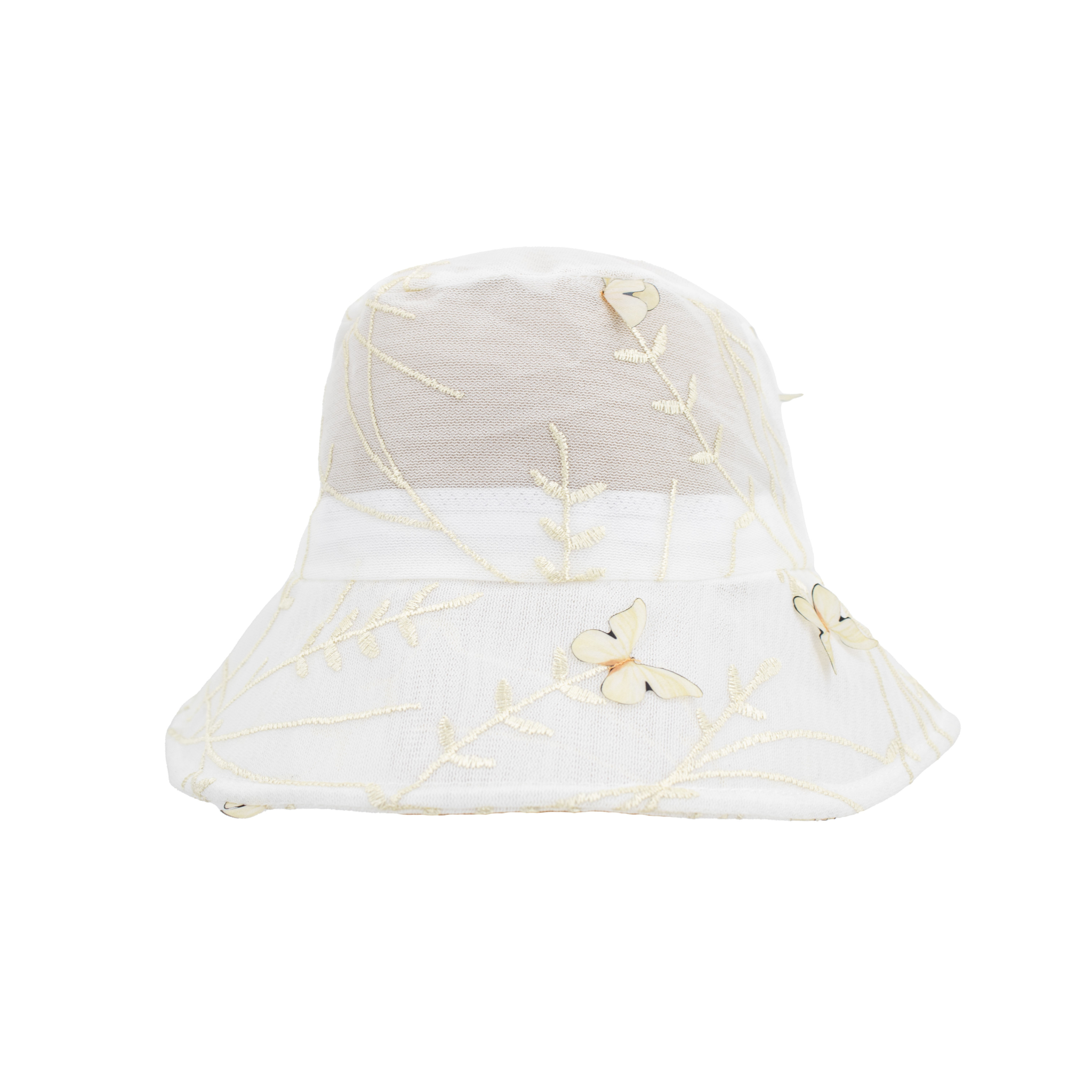 Airy Butterfly Print Bucket Hat
