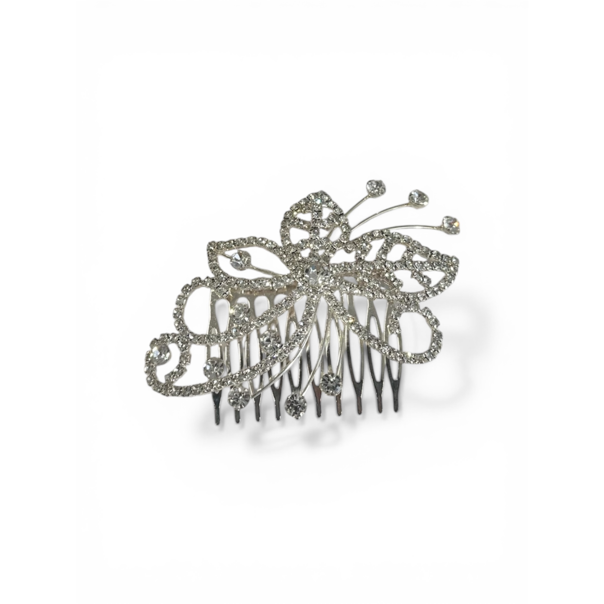 Black comb on a white background