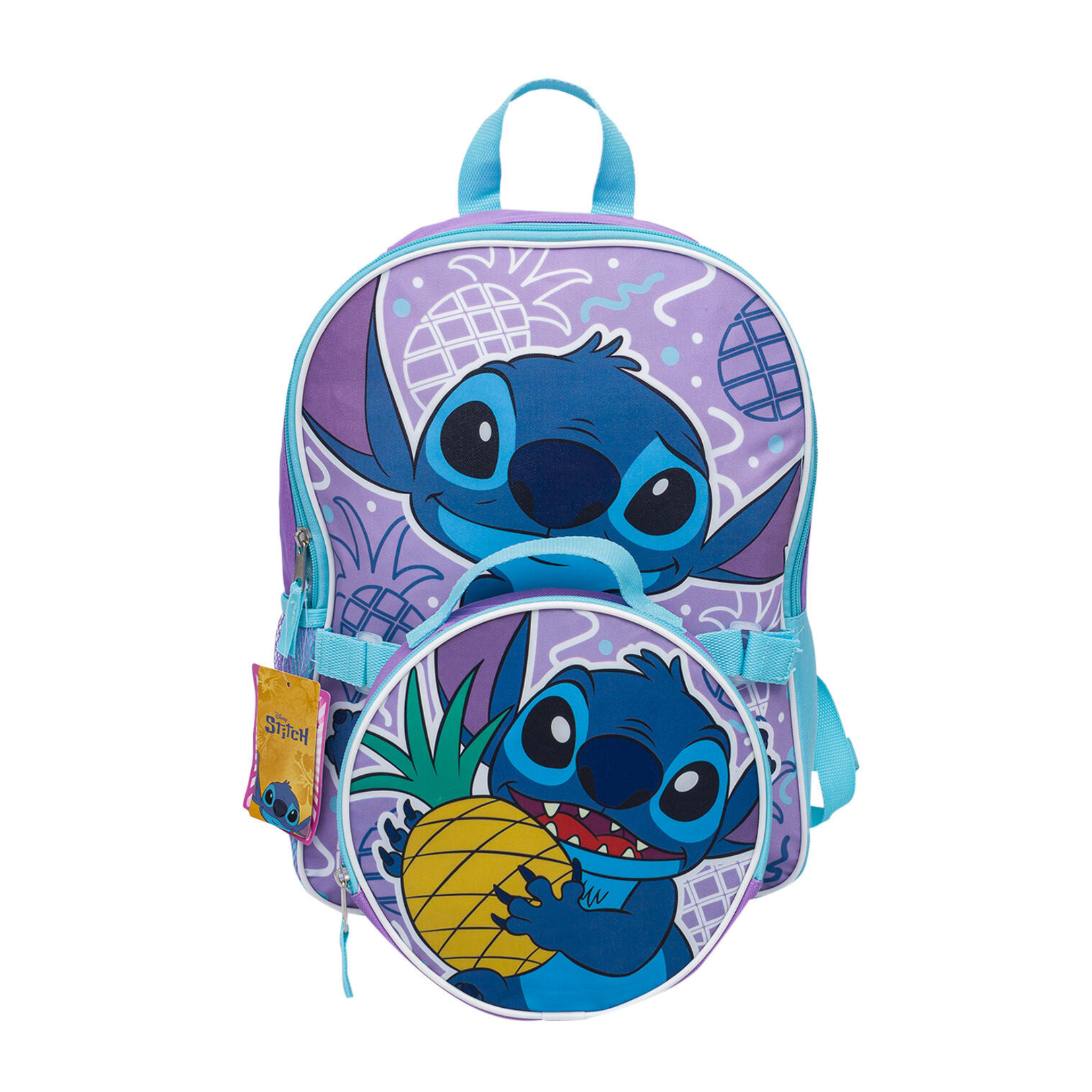 Backpack with lilo and Stitch design on a white background