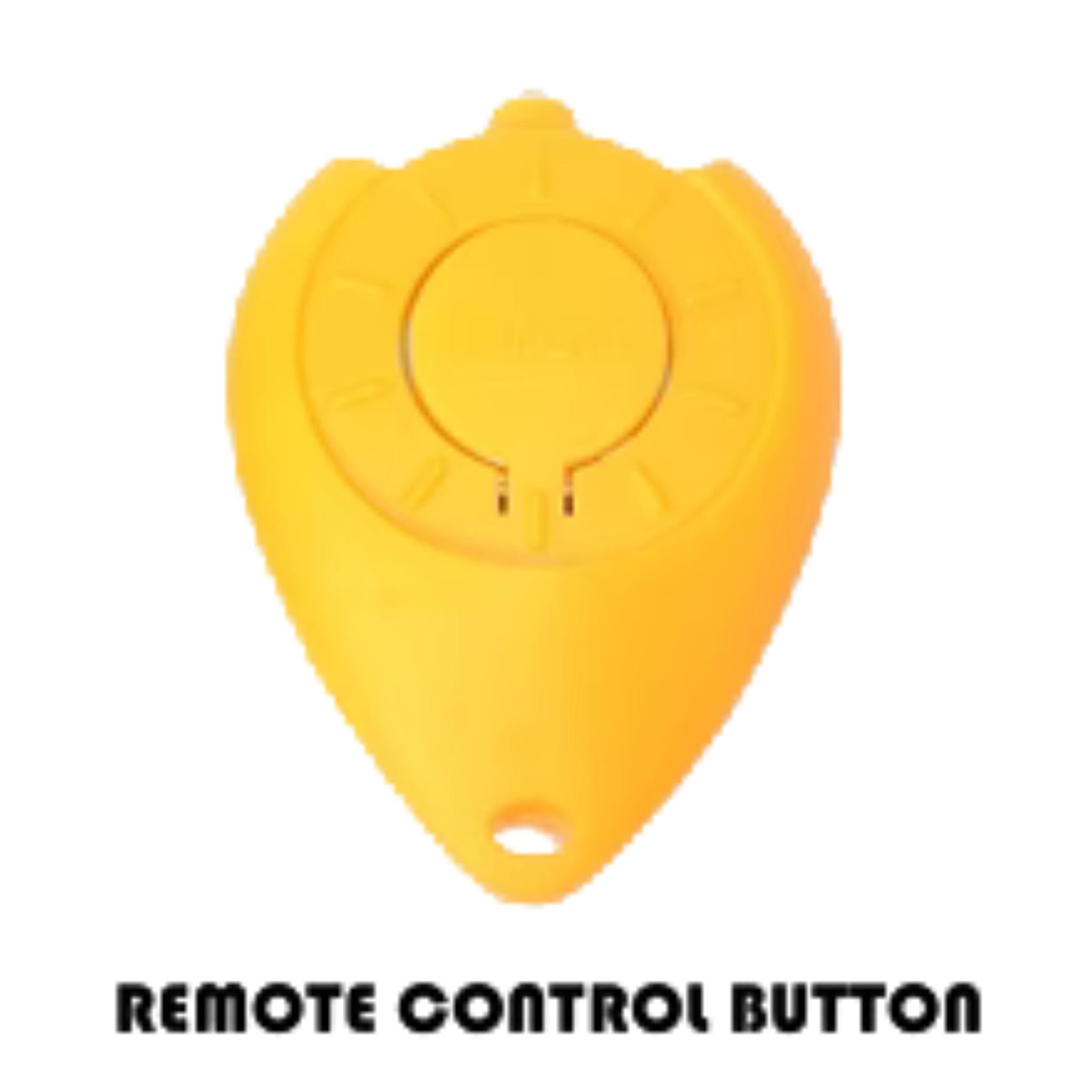 Flying Nova Pro Yellow remote control button on a white background with text 'REMOTE CONTROL BUTTON'.