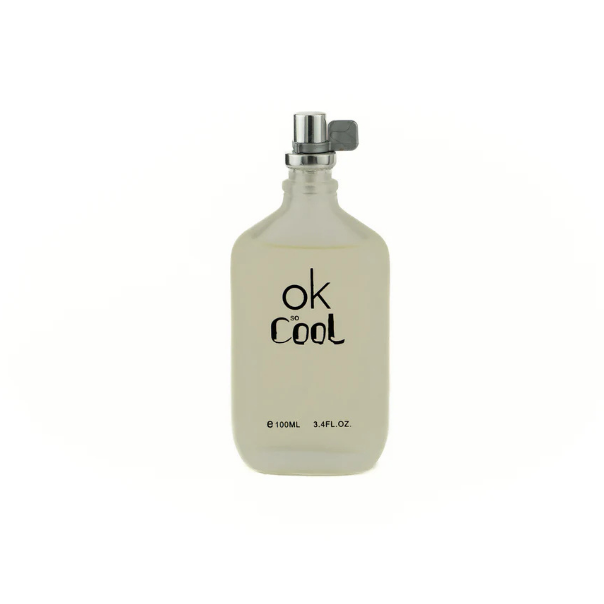 Perfume bottle labeled 'ok cool' on a white background. This fragrance is from EBC Collection.
