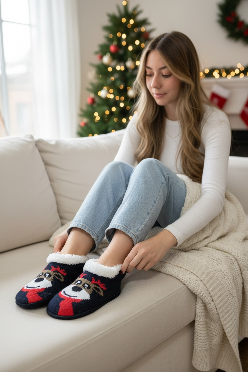 Women Gripper Slipper Socks