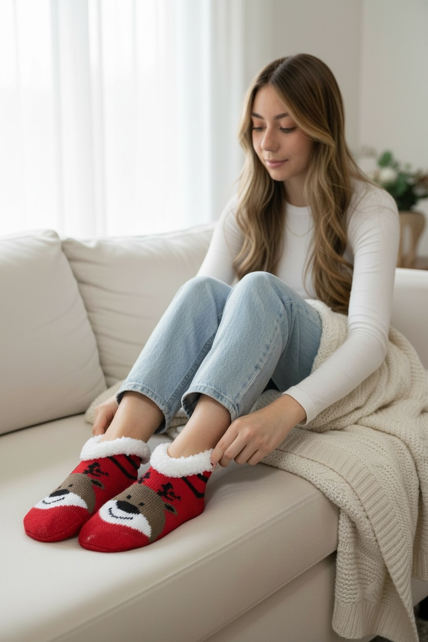 Women Gripper Slipper Socks