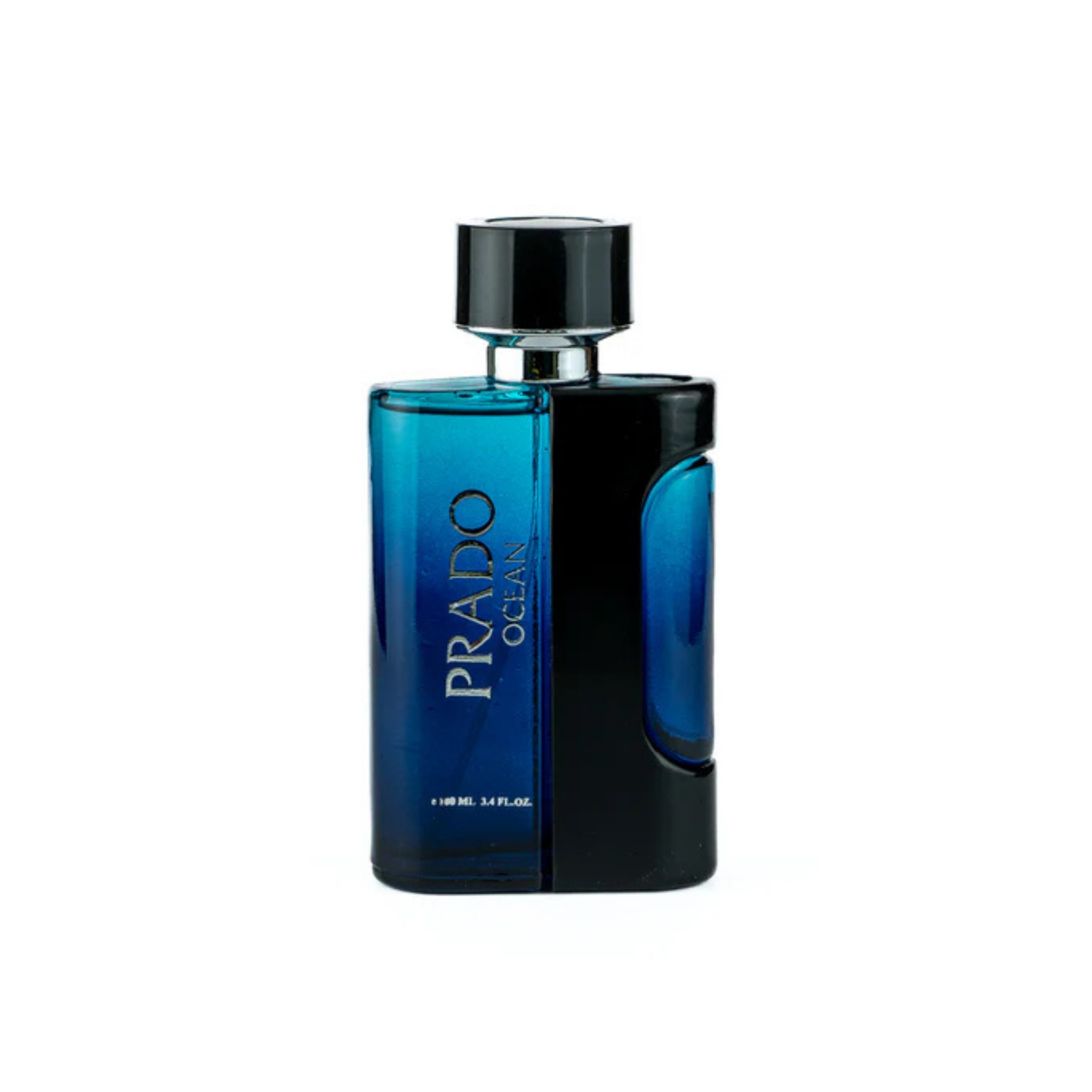 Blue Prado Ocean perfume bottle on a white background. This product is from EBC Collection