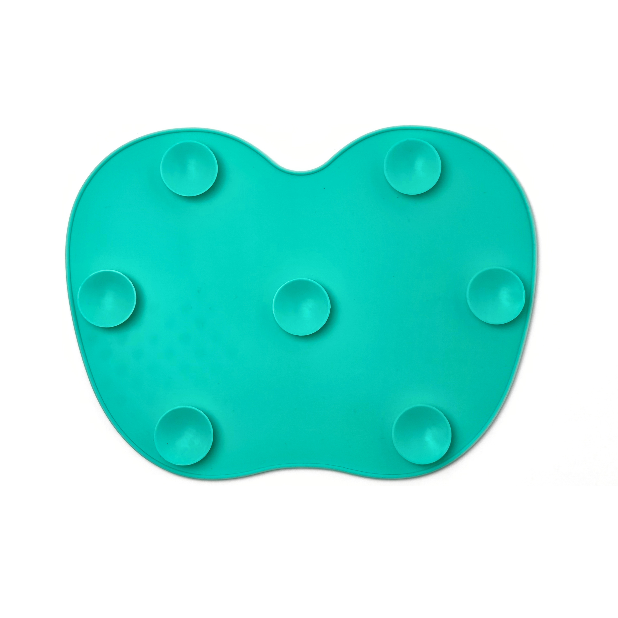 S.HE Makeup Brand Brush Cleaning Turquoise silicone mat on a white background