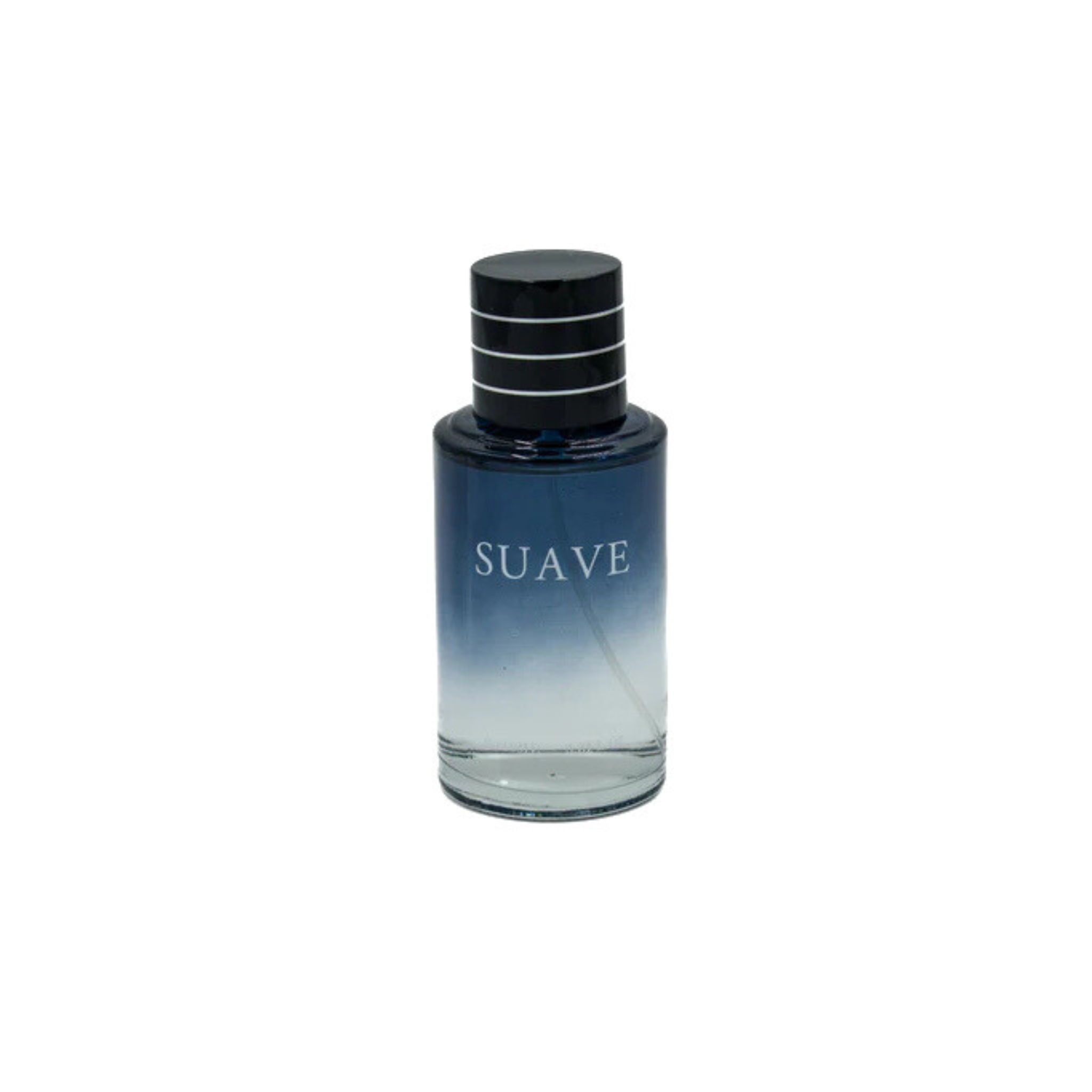 Blue gradient bottle labeled 'SUAVE' on a white background. This fragrance is from EBC Collection.