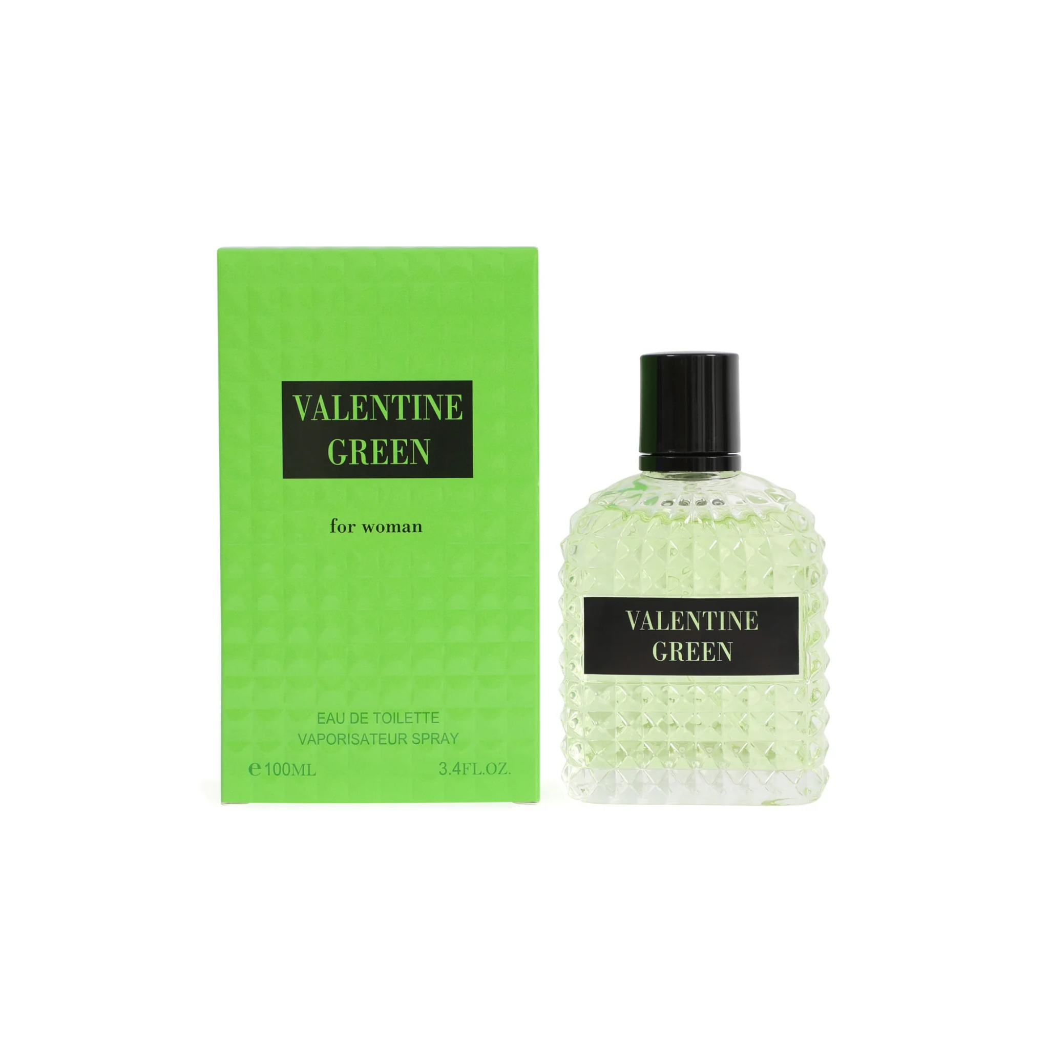 EBC Collection Valentine Green perfume bottle and packaging on a white background
