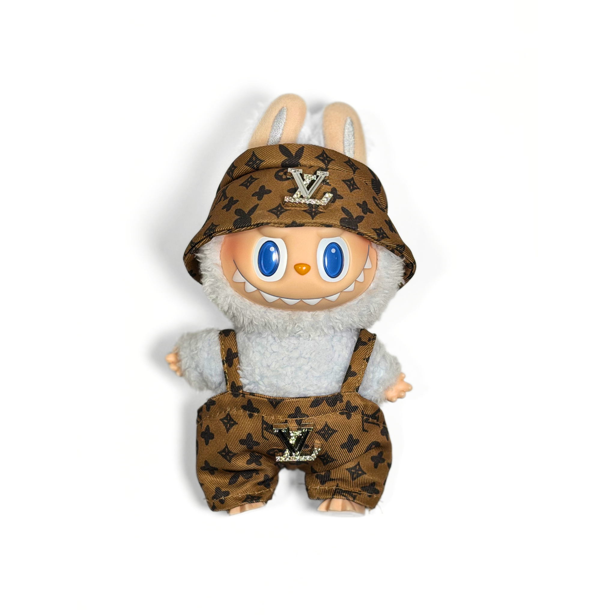 Bubu Outfit: Monogram Bucket Hat and Overalls Set