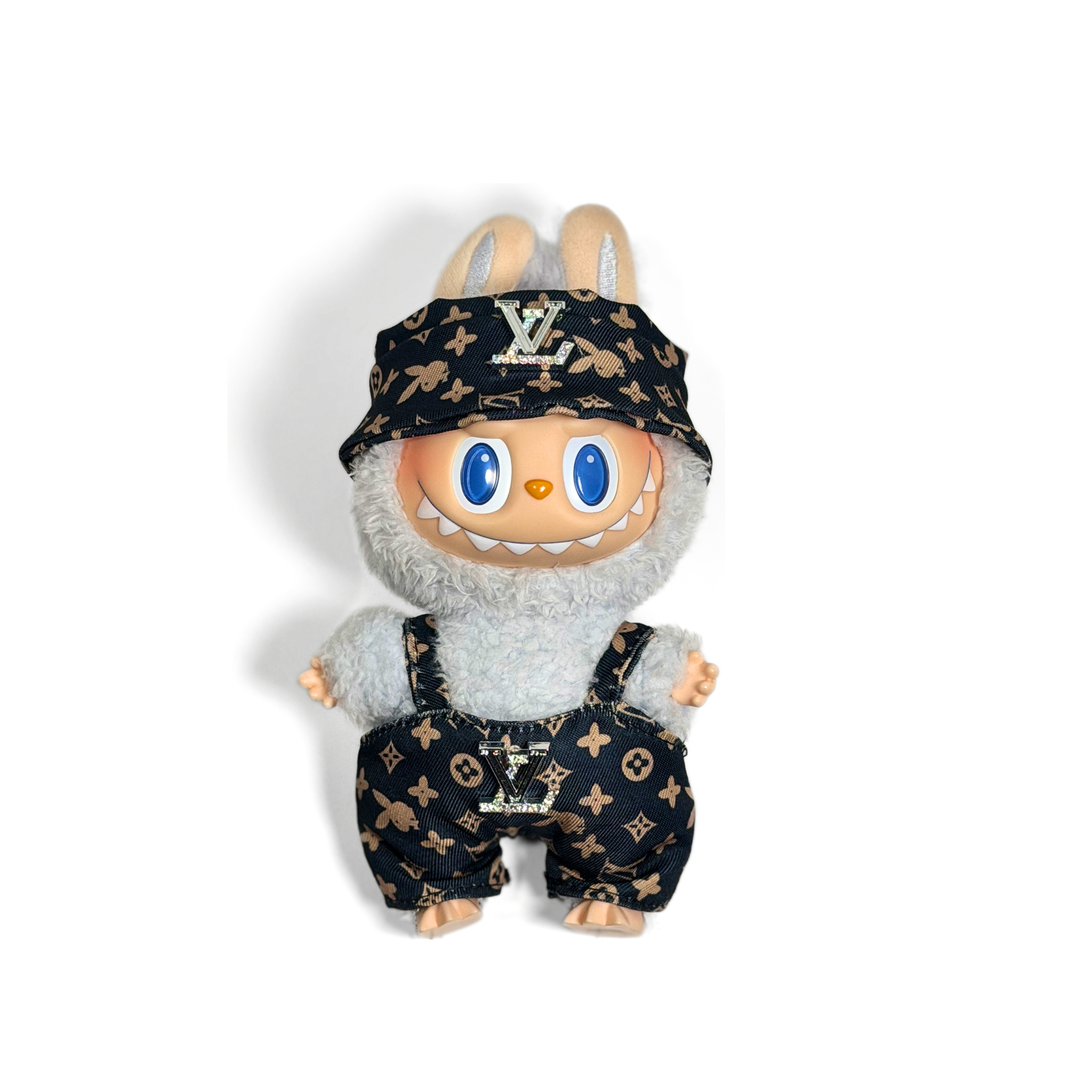 Bubu Outfit: Monogram Bucket Hat and Overalls Set