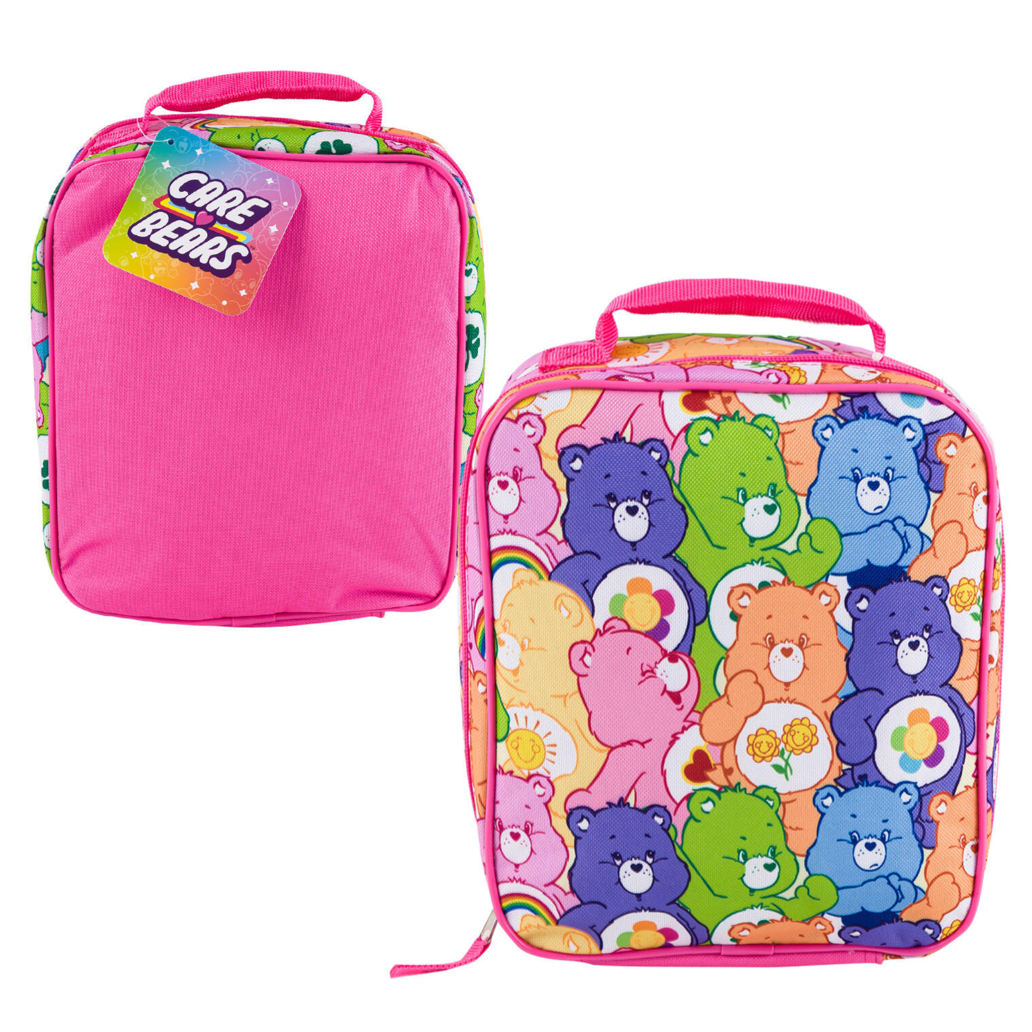 Lunch bag with Care Bears design on a white background