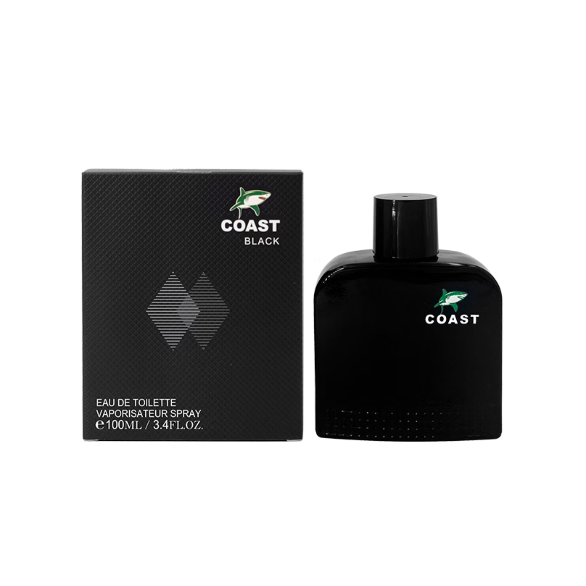 EBC Collection Coast Black perfume bottle and packaging on a white background