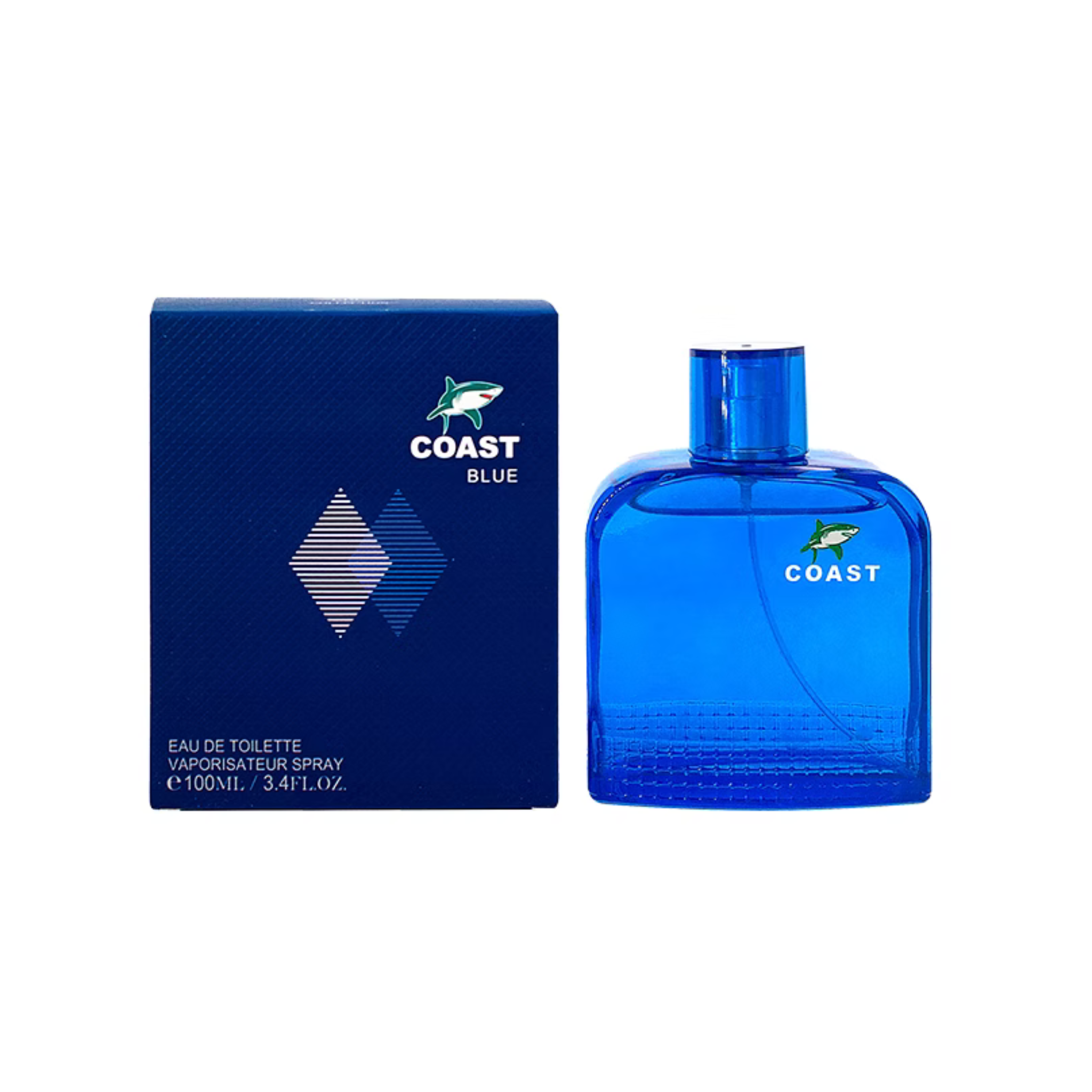 EBC Collection Coast Blue perfume bottle and packaging on a white background