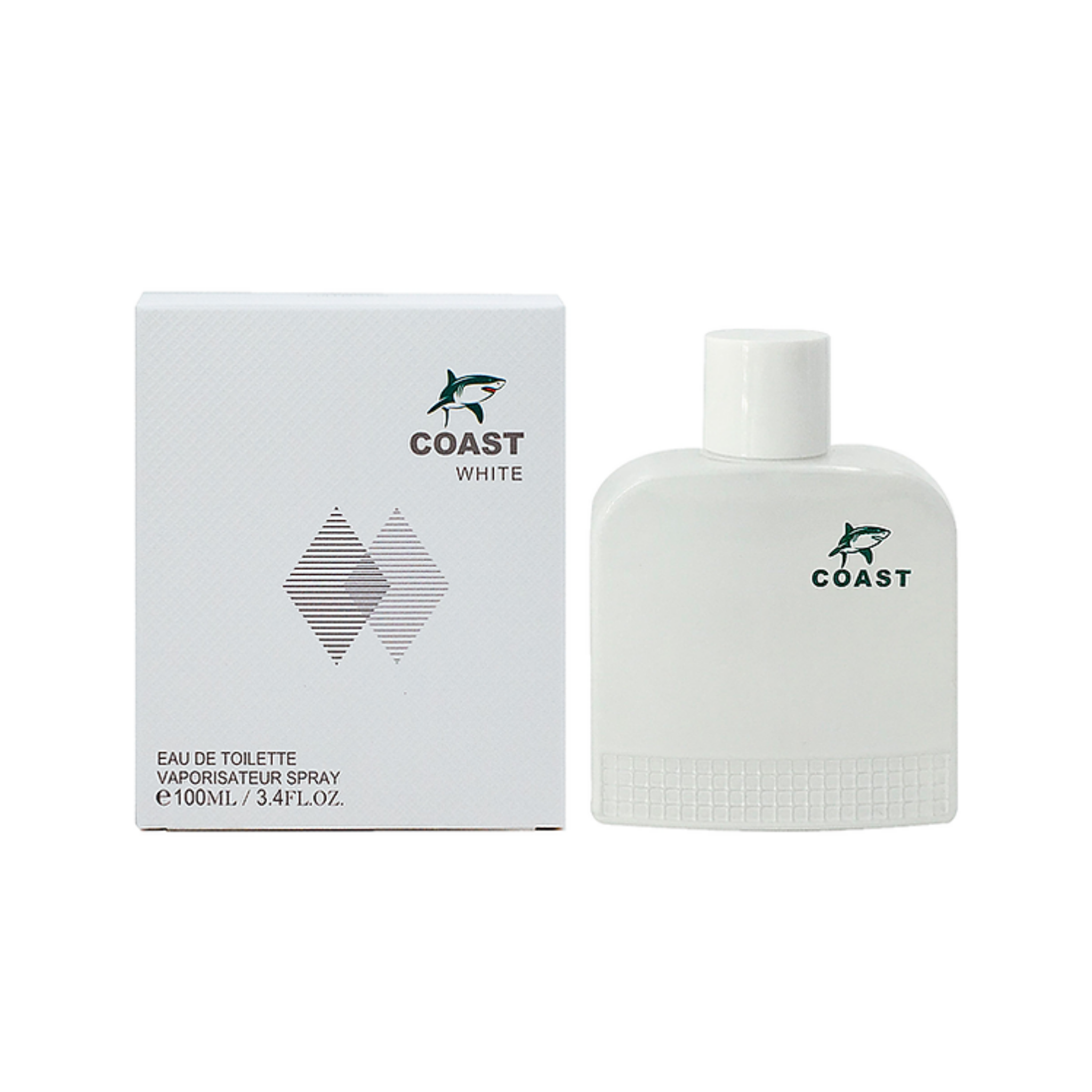 COAST White Eau de Toilette bottle and packaging on a white background. This fragrance is from EBC Collection. 
