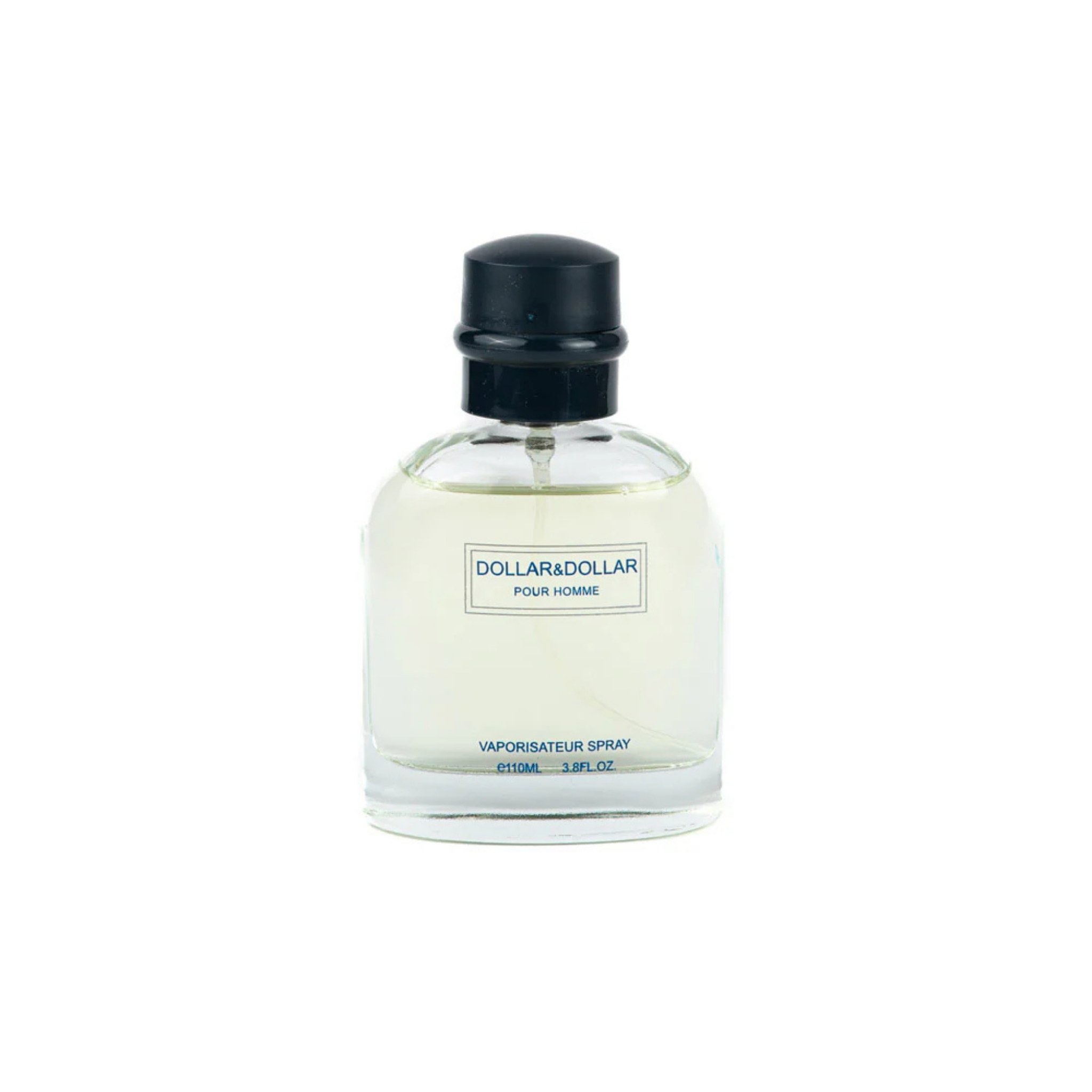 Perfume bottle labeled 'Dollar&Dollar' Pour Homme on a white background. This fragrance is from EBC Collection