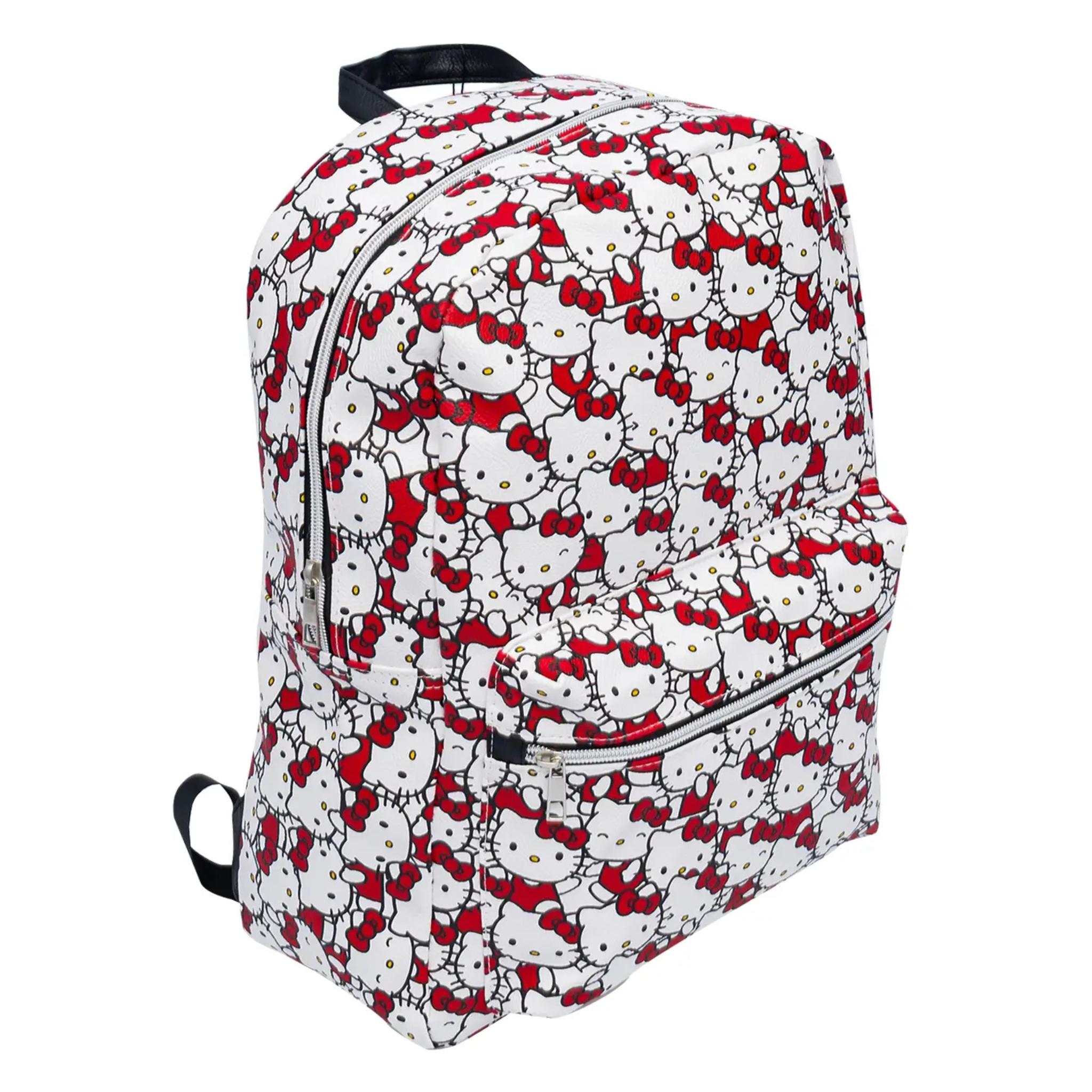 Backpack with Hello Kitty pattern on a white background