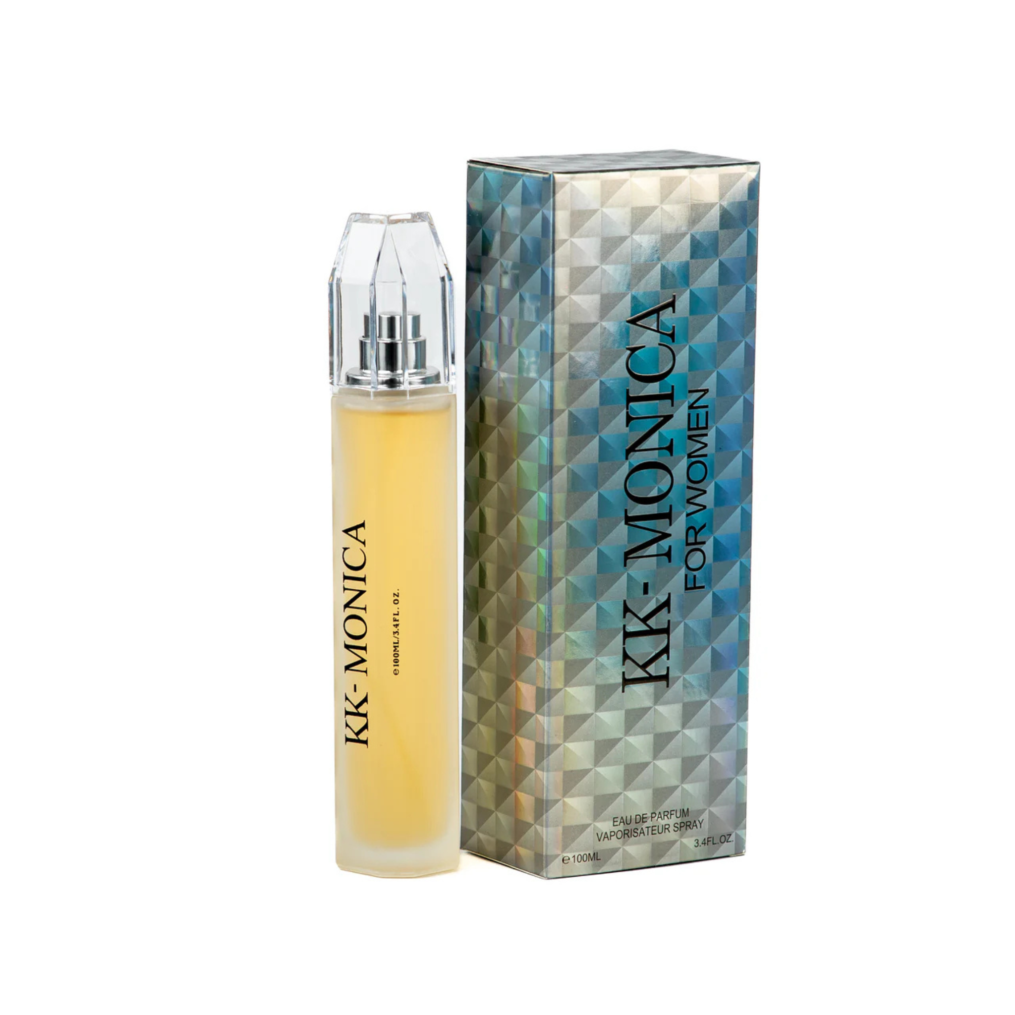 KK-Monica perfume bottle and packaging on a white background. This fragrance is a ebc collection 