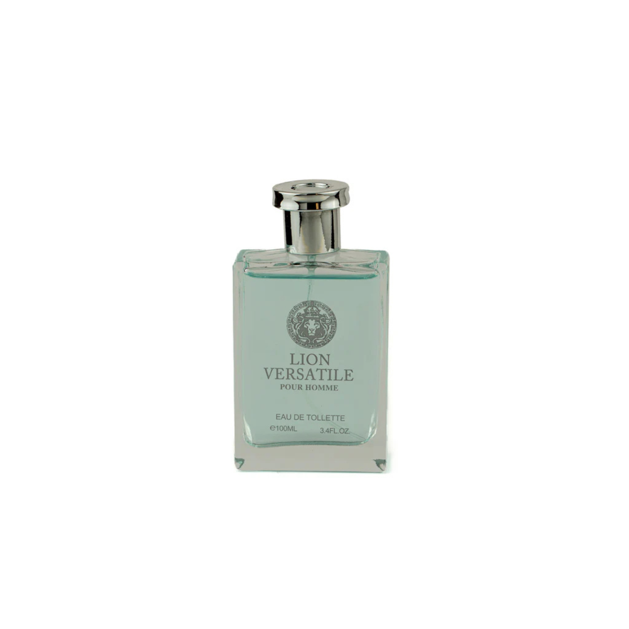 Perfume bottle labeled 'Lion Versatile' on a white background. This is a fragrance from EBC Collection