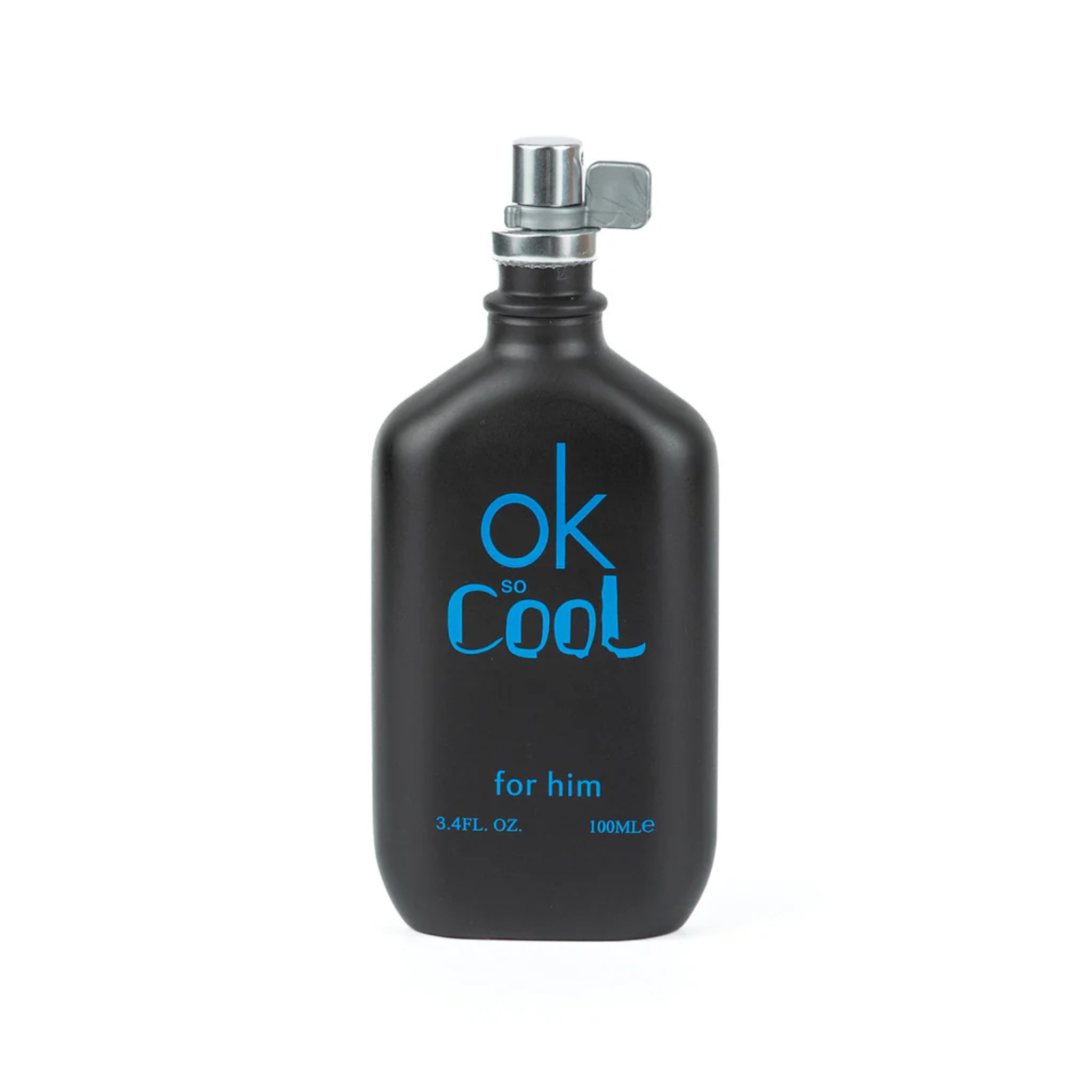 Ok so cool for him perfume bottle with blue text on a white background. This is from EBC Collection brand.