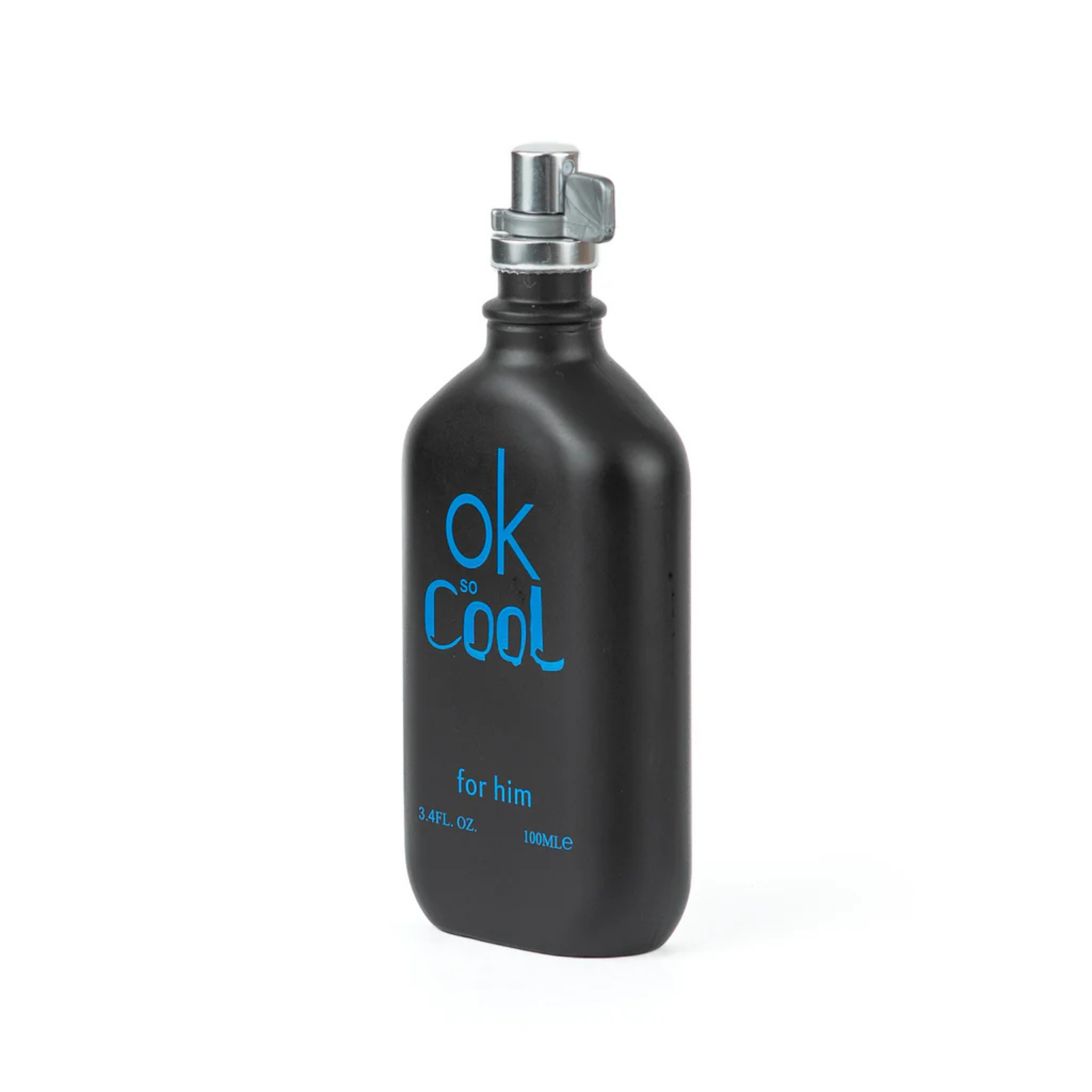 Perfume bottle with 'ok so cool for him' text on a white background. This perfume is from EBC Collection Brand.