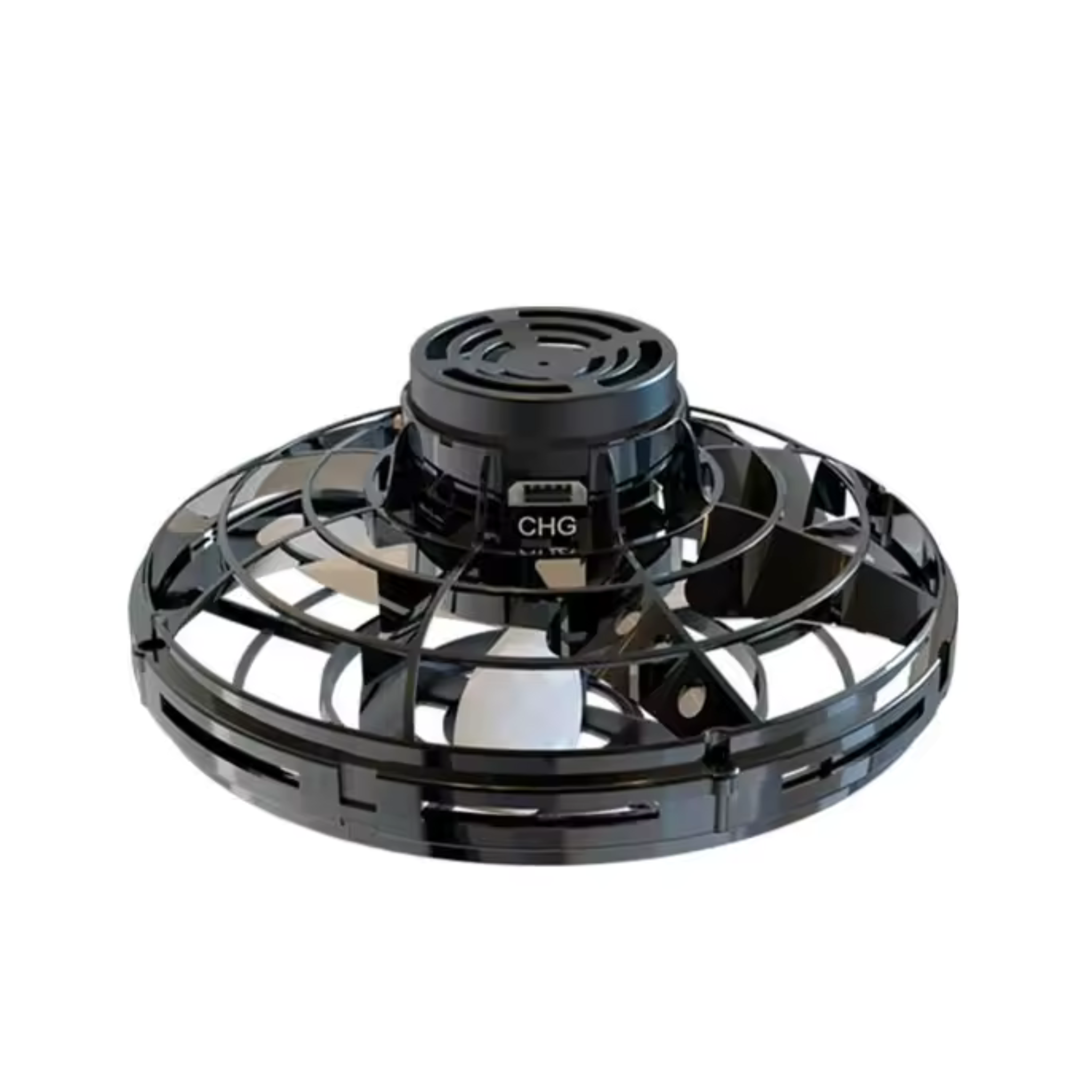PTW Flying Suacer Play The World black spinner on white background