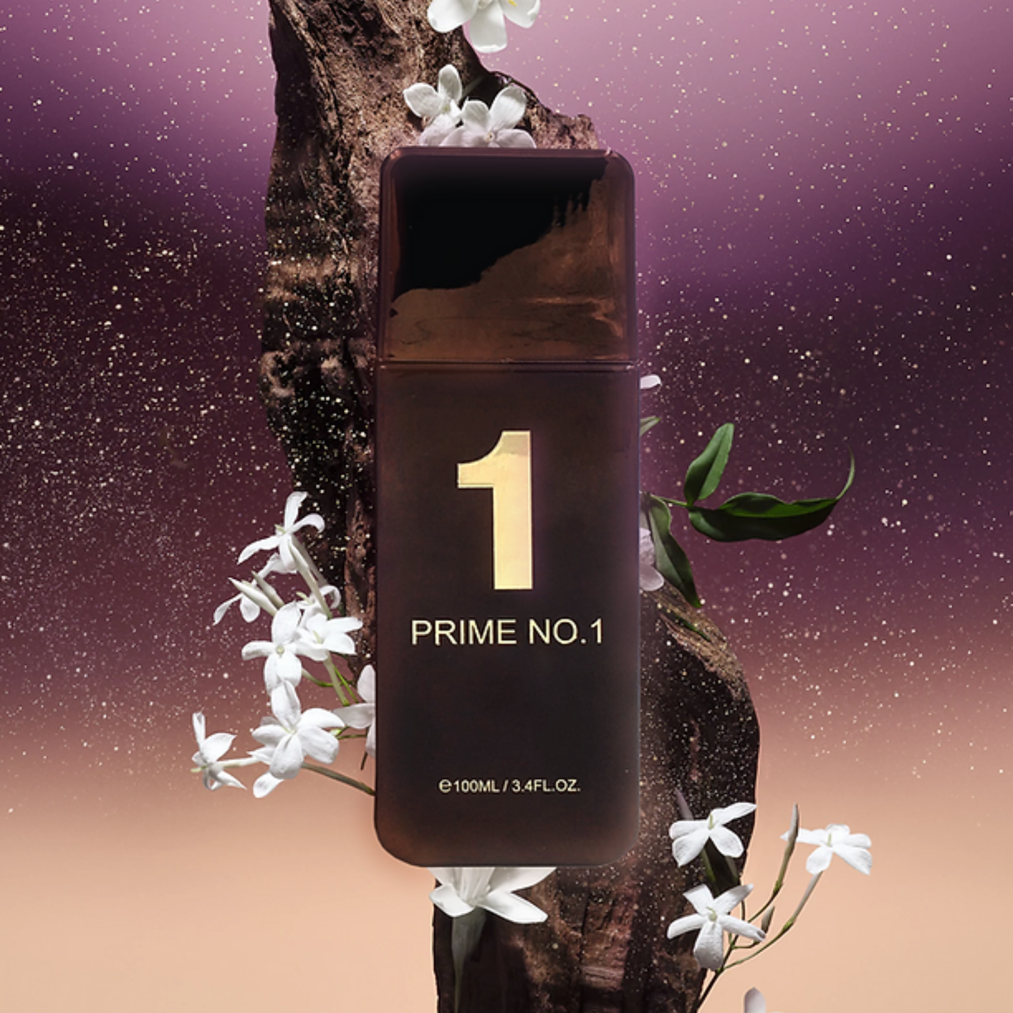 Perfume bottle labeled 'Prime No. 1' with floral elements on a gradient background. This product is from EBC Collection brand.