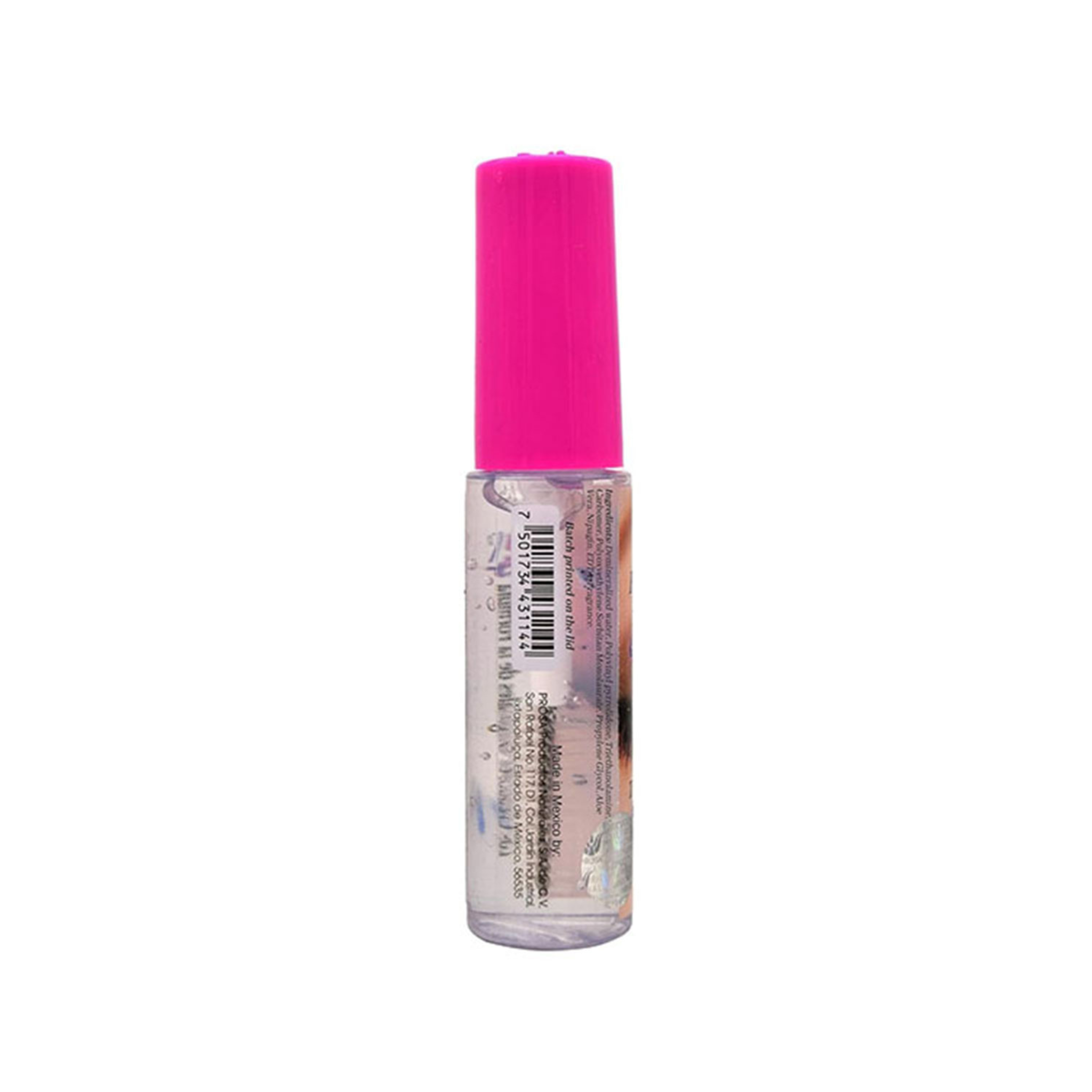 Prosa Crystal Protein Gel Side View of Clear bottle with pink cap on a white background
