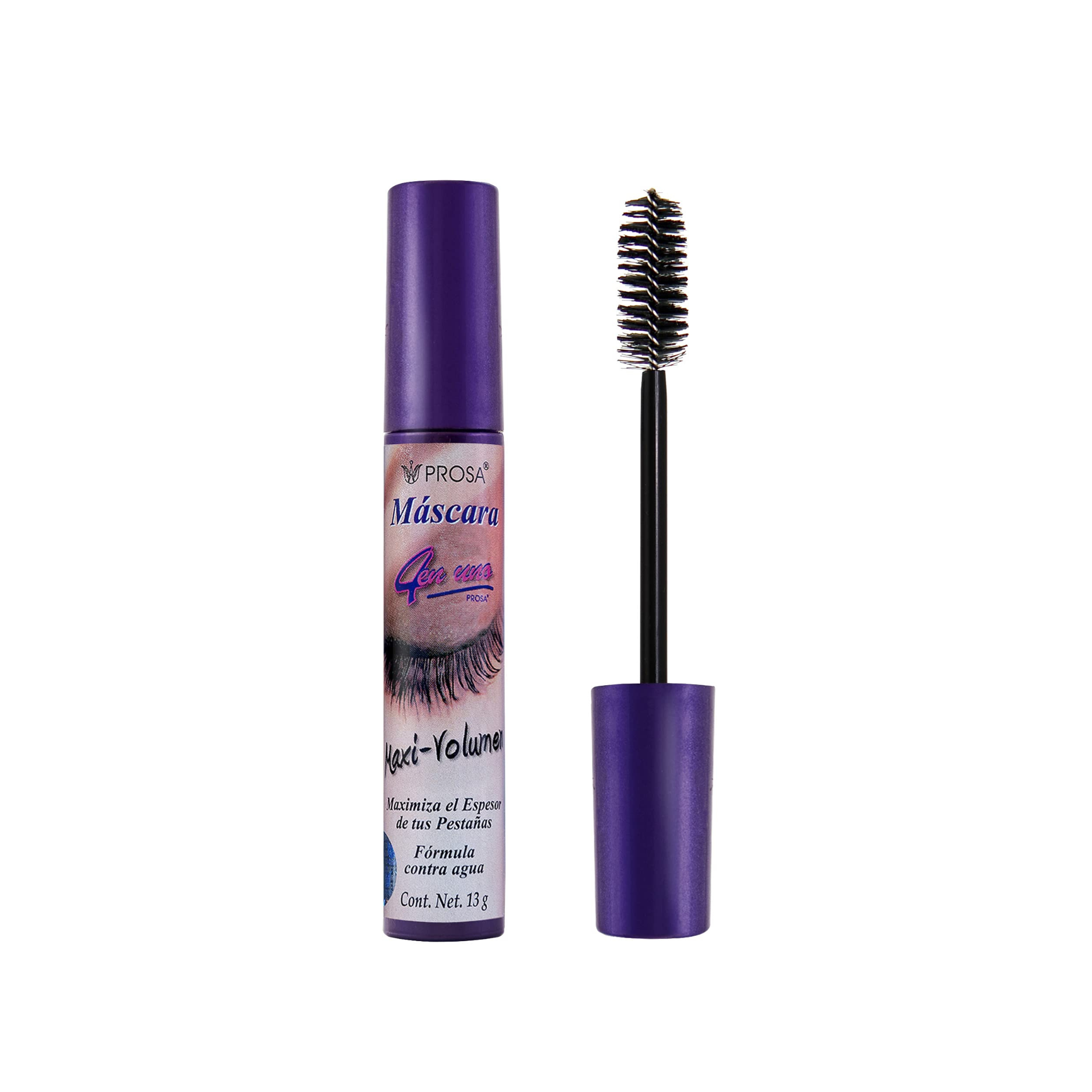 Prosa Mascara Maxi Volume 4 en uno bottle with a white background