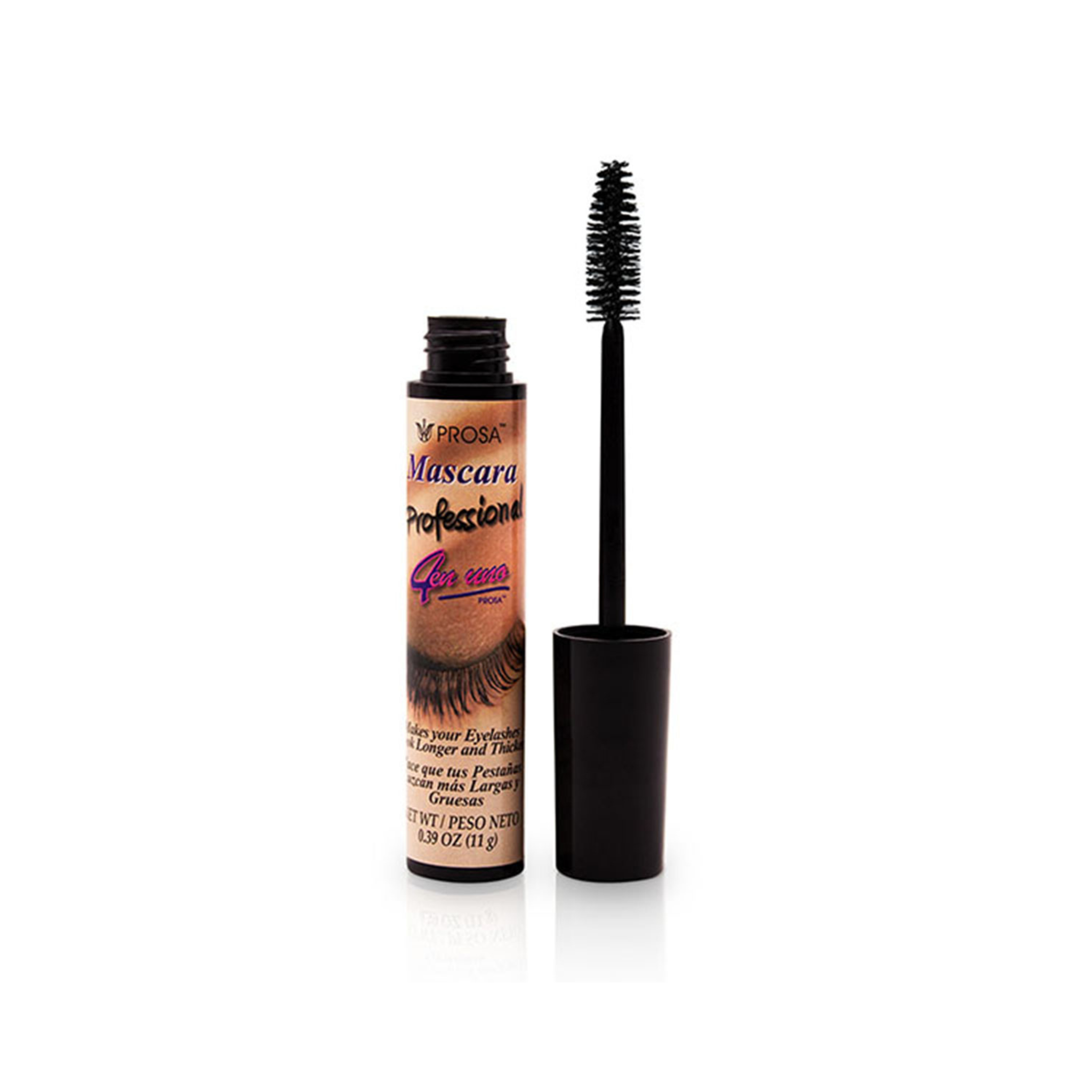 Prosa Mascar Professional 4 en uno bottle in a white background