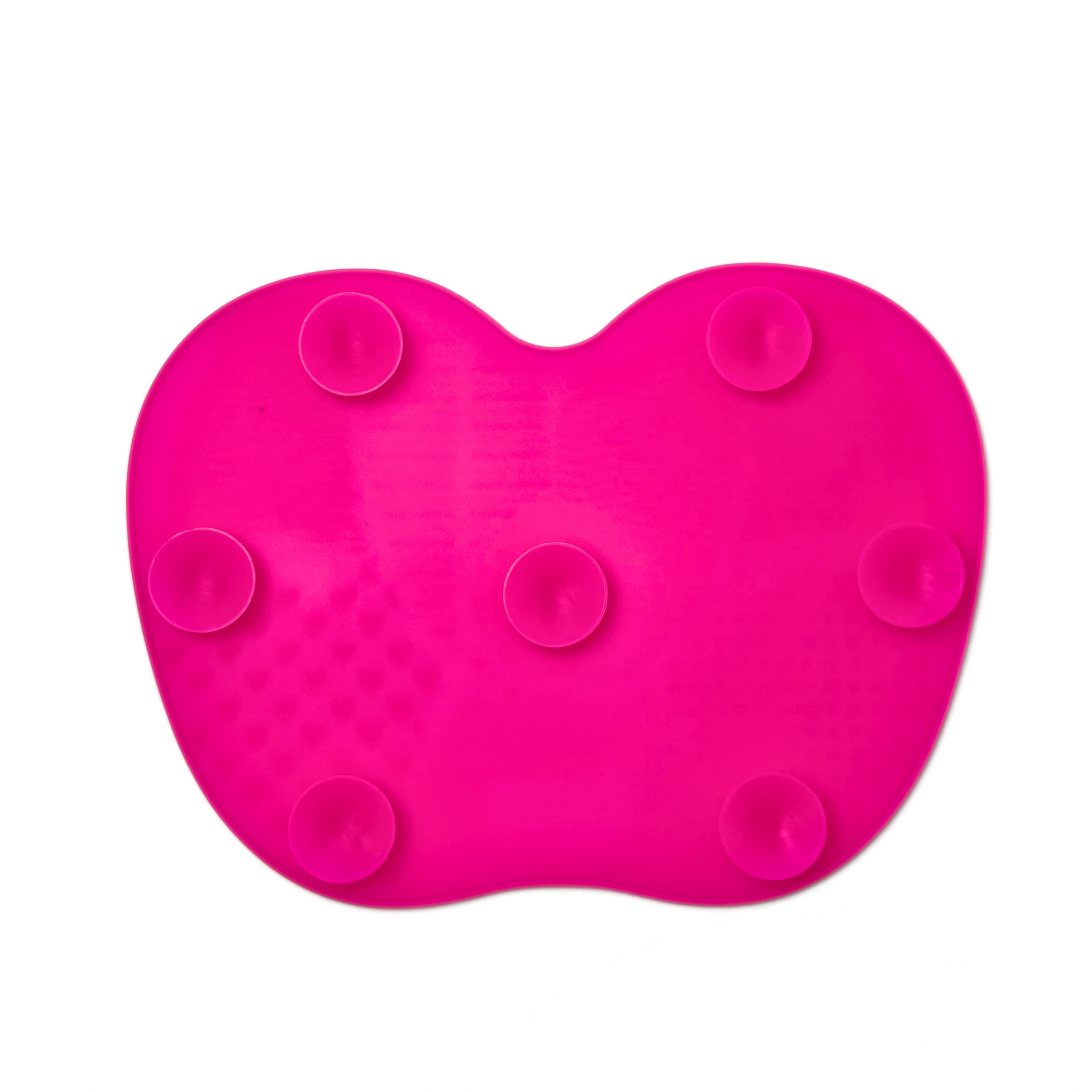 S.he Makeup Brand Cleaning Brush Pink silicone mat on a white background