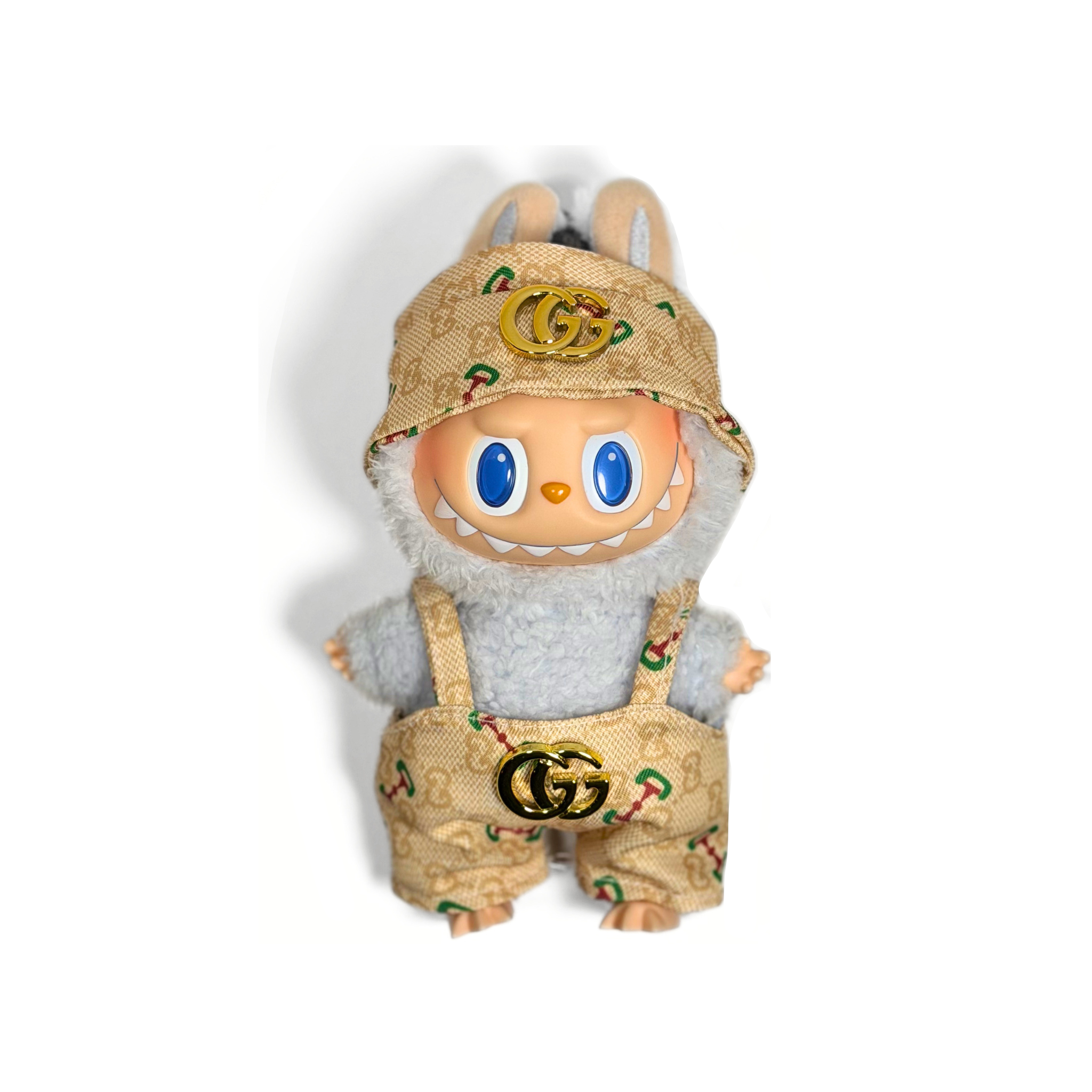 Bubu Outfit: Monogram Bucket Hat and Overalls Set