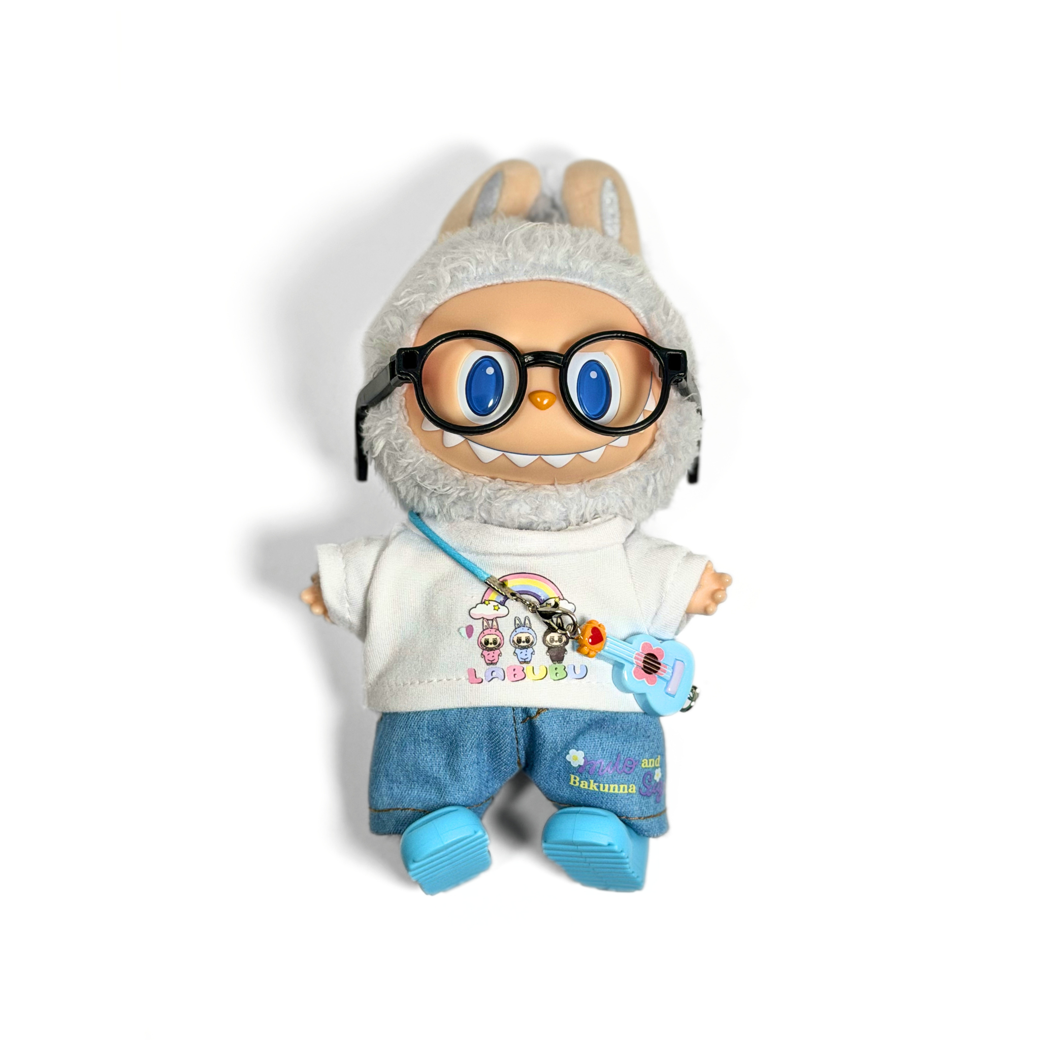 Casual Rainbow T-Shirt and Blue Jeans Doll Outfit