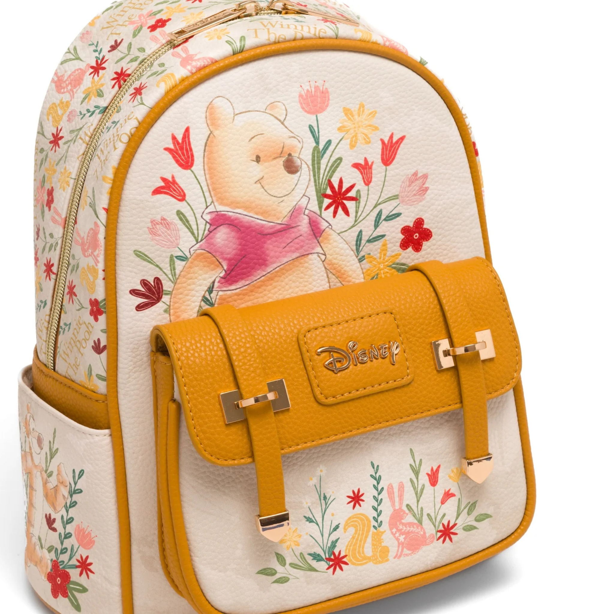 Winnie The Pooh Among The Flowers WondaPop 11" Vegan Leather Mini Backpack