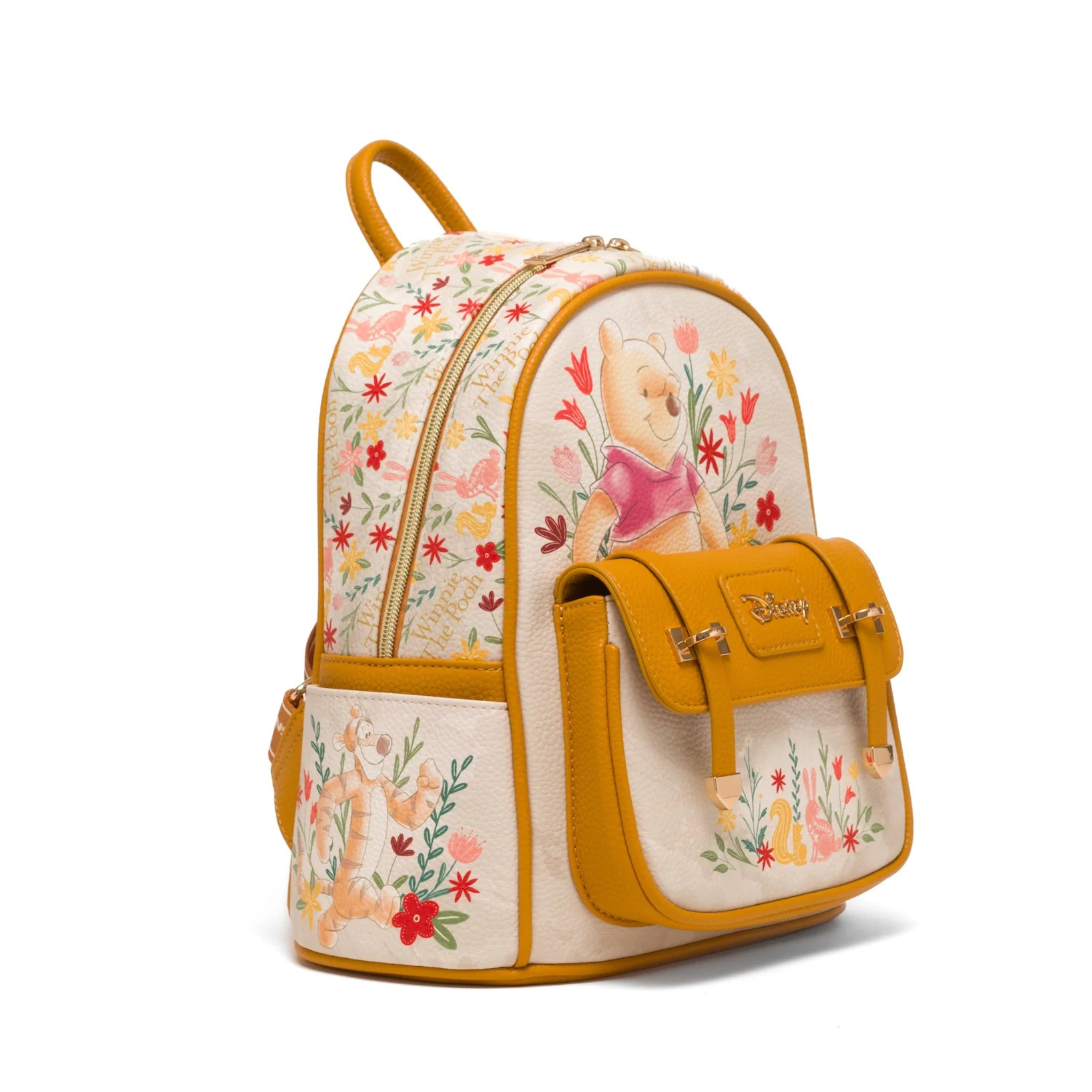 Winnie The Pooh Among The Flowers WondaPop 11" Vegan Leather Mini Backpack