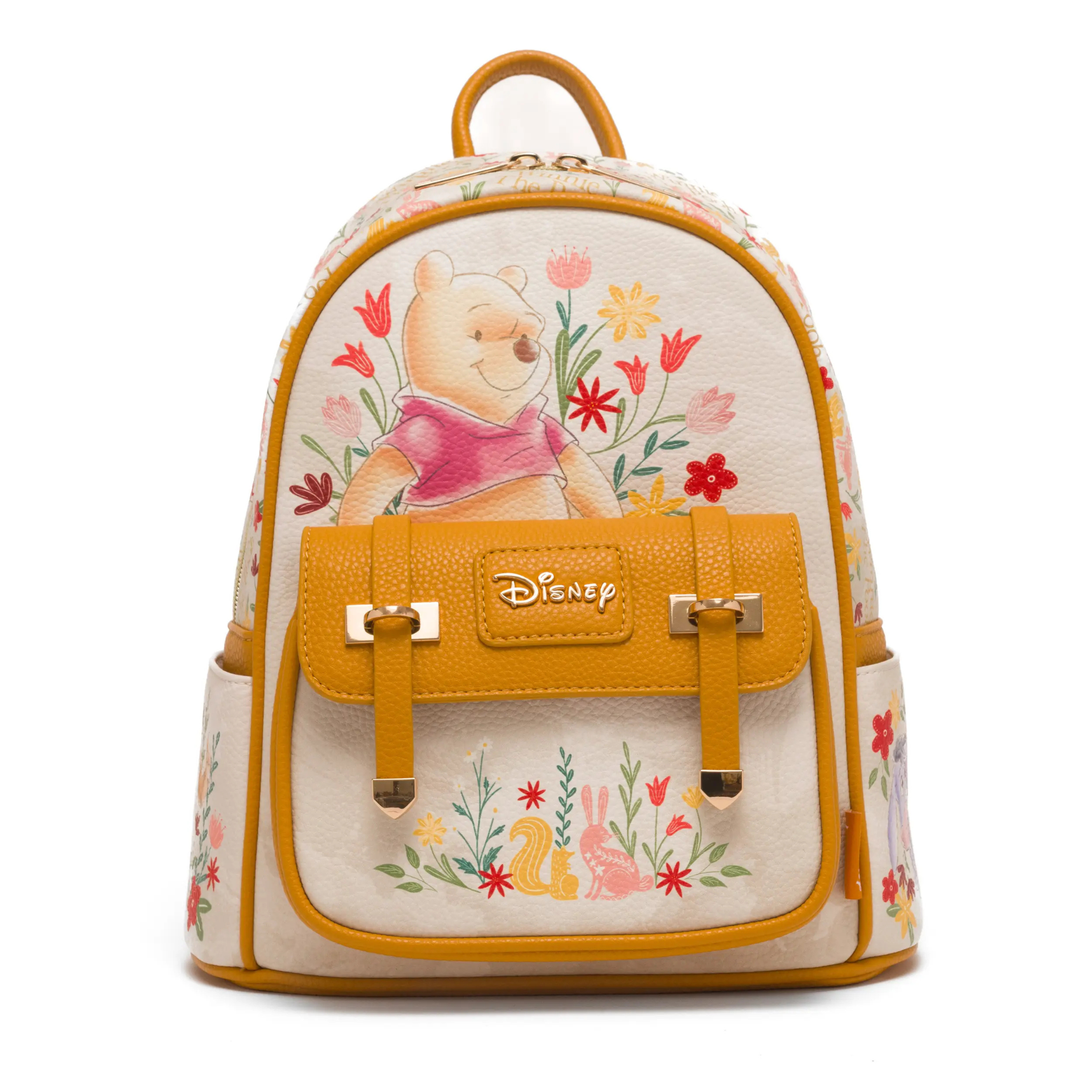 Winnie The Pooh Among The Flowers WondaPop 11" Vegan Leather Mini Backpack