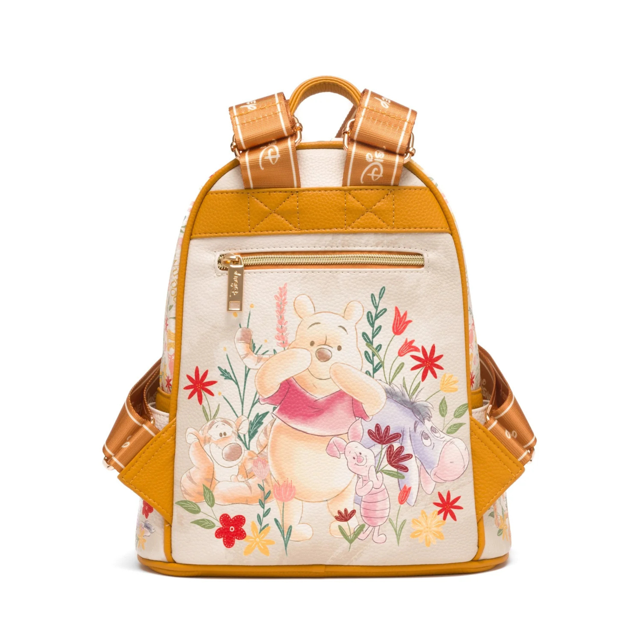 Winnie The Pooh Among The Flowers WondaPop 11" Vegan Leather Mini Backpack